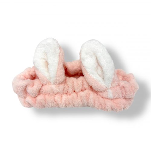 Плюшева повʼязка "Зайка" (блідо-рожевий)