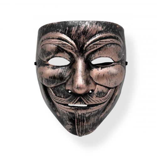 Маска Гая Фокса (анонімус), бронзова