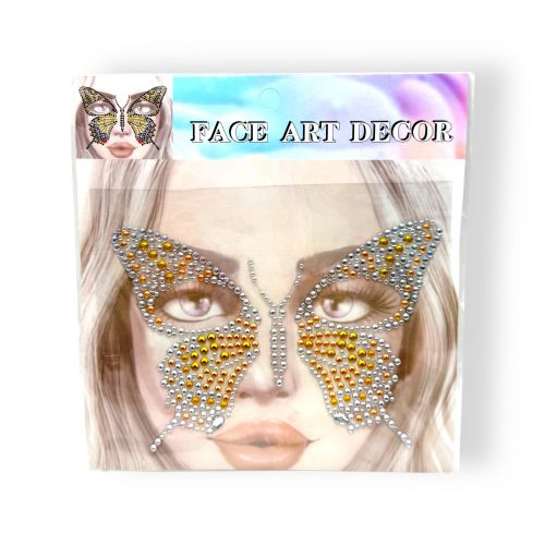 Наліпки-стрази для обличчя (золотистий)
