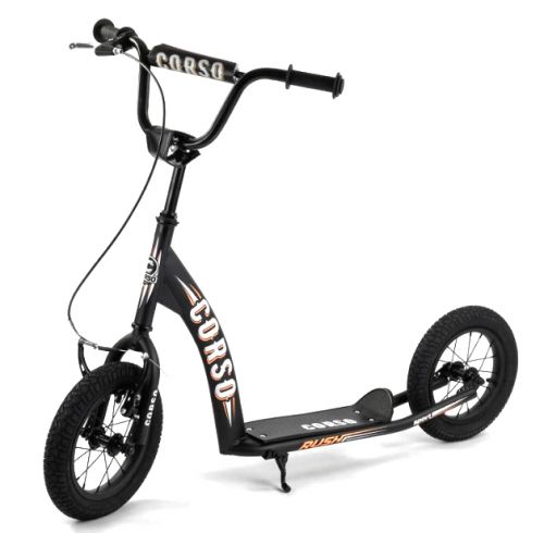 Самокат двохколісний "Corso" колеса надувні 12``, ручне переднє гальмо
