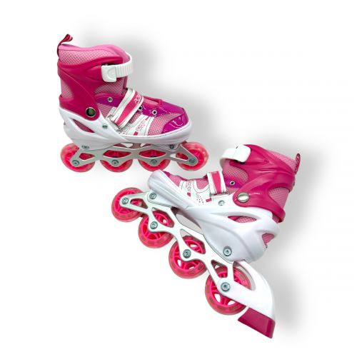 Ролики, колеса PVC розмір M (34-37) в сумці (РОЖЕВІ)