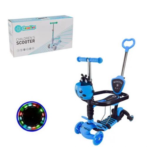 Самокат дитячий 3-х коліс 3в1, колеса PU світло (БЛАКИТНИЙ)