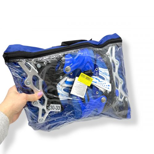 Ролики колеса PVC розмір S (30-33) в сумці (СИНІ)