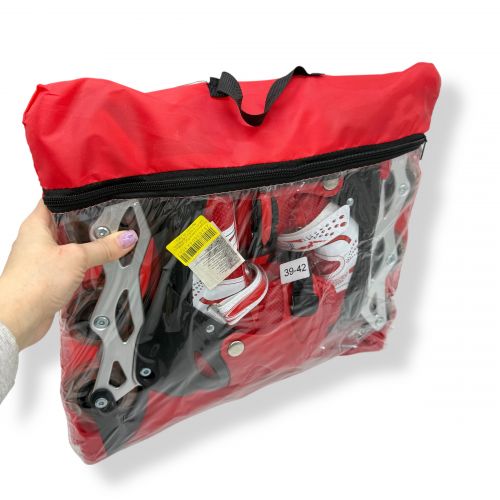 Ролики колеса PVC розмір L (38-41) в сумці (ЧЕРВОНІ)