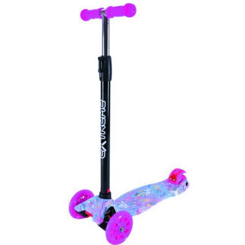 Самокат дитячий 4-х коліс. MAXI, колеса PU світяться, пакет "Єдинороги" (РОЖЕВИЙ)