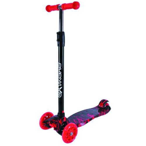 Самокат дитячий 4-х коліс. MAXI, колеса PU світяться, пакет "Полумʼя" (ЧЕРВОНИЙ)