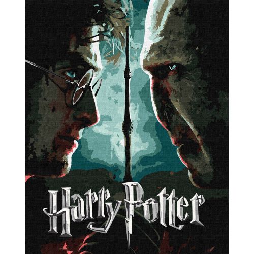 Картина за номерами з фарбами металік "Harry Potter: Гаррі та Волдеморт" 40х50см
