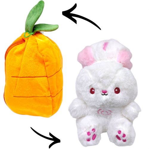 Мʼяка іграшка-трансформер "Дихаючий заєць" (МОРКВА) 35см