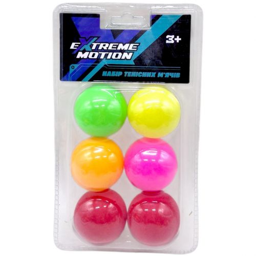 Мʼячики для тенісу (матеріал PP, 6 шт в упак.слюда)