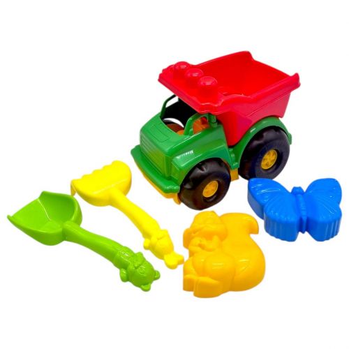 Машина "Тотошко" самоскид №2 зелений з червоним