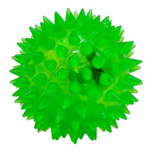 Мʼяч-їжачок гумовий зі світлом (ЗЕЛЕНИЙ)