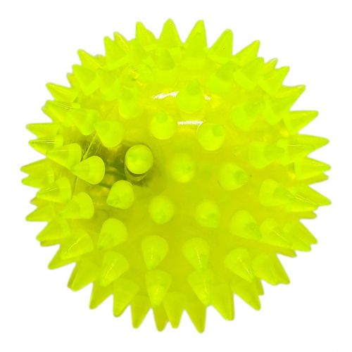 Мʼяч-їжачок гумовий зі світлом (ЖОВТИЙ)