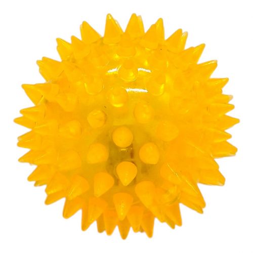 Мʼяч-їжачок гумовий зі світлом (ПОМАРАНЧЕВИЙ)