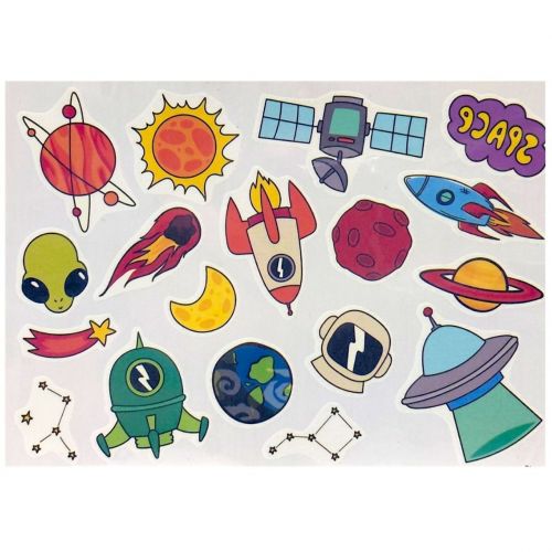 Татуювання-перебивки, тимчасові, "Космос 2" (1 аркуш)