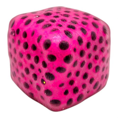 Антистрес YabbaDabba "Неоновий куб з кульками" 6см (РОЖЕВИЙ)