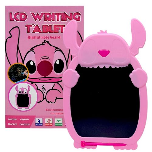 Планшет для малювання "STITCH" кольоровий, стилус, блокування екрана, стирання, в коробці (РОЖЕВИЙ)