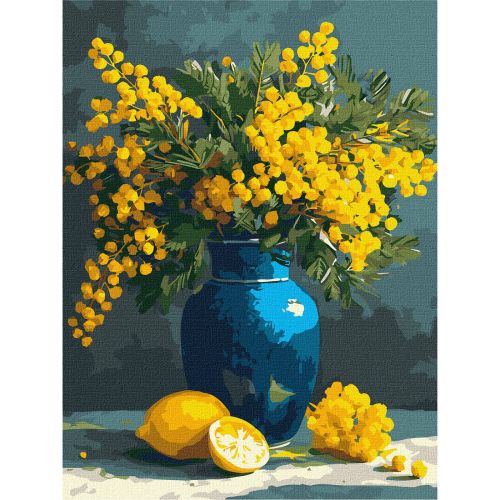 Картина по номерах "Мімоза та лимони" 30х40см