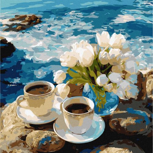 Картина по номерах "Морська кава" 40х40см