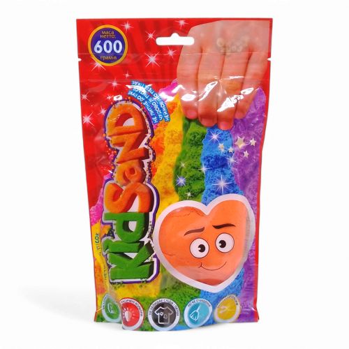 Кінетичний пісок "KidSand" помаранчевий, в пакеті, 600 г